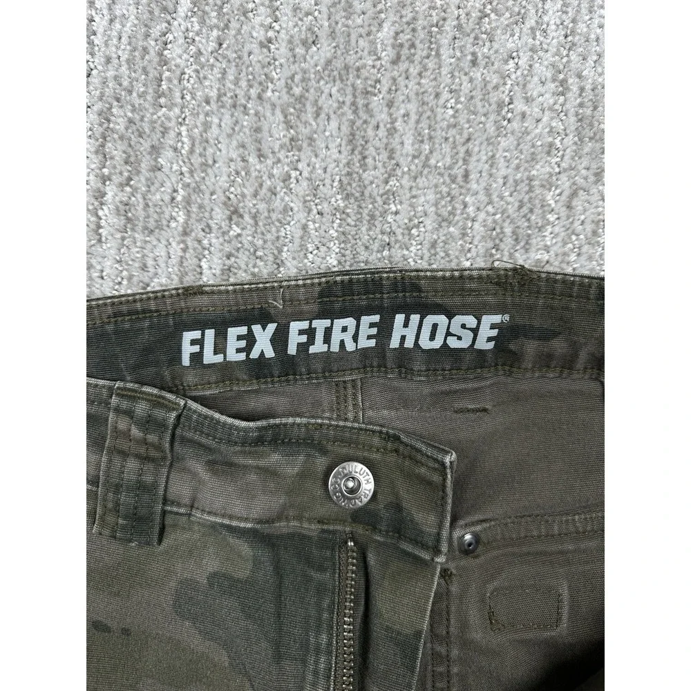 Duluth Trading Camo Cargo Pants Mens 34x32 (fits 33x30) Flex Fire Hose Slim Fit